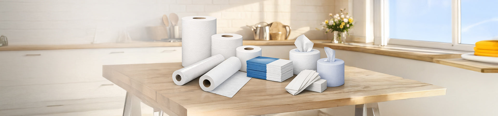 Tissues & Rolls for Everyday Hygiene, Cleaning and Workplace Use